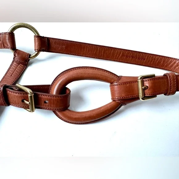 Ralph Lauren Purple Label Tri-strap O-ring Leather Belt - Picture 5 of 16